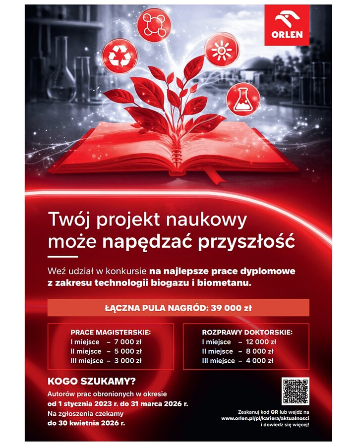 Konkurs na najlepsze prace magisterskie i doktorskie - plakat