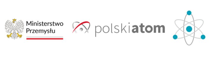 Grafika przedstawia logo Ministerstwa Przemysłu oraz inicjatywy „polskiatom”. Po lewej stronie widnieje godło Polski z napisem